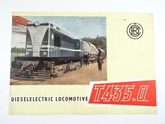 ČKD - dieselelectric locomotive T 435.0 - prospekt - 1960