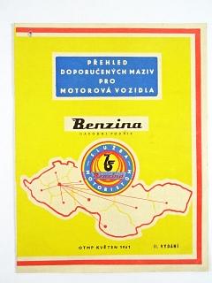 Benzina - 1961 - Přehled doporučených maziv pro motorová vozidla