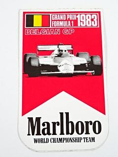 Grand Prix Formula 1 1983 - Belgian GP - Marlboro World Championship Team - samolepka