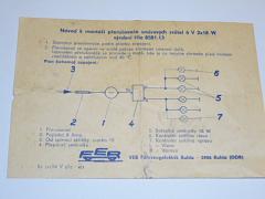 FER Ruhla - návod k montáži přerušovače směrových světel 6 V 2x18 W