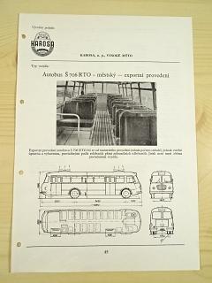 Škoda 706 RTO - městský autobus - exportní provedení - Karosa - katalogový list - 1960
