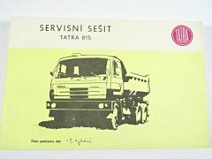 Tatra 815 - servisní sešit - 1987