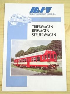 MSV - Moravskoslezská vagonka - Triebwagen - Beiwagen - Steuerwagen - 842 - 843 - prospekt