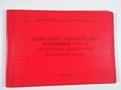 Vzduchový vysokotlaký kompresor PVK-25 - technické ošetřování - technologické postupy - 1969