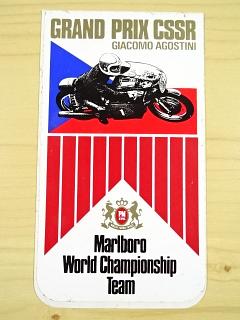 Grand Prix CSSR - Giacomo Agostini - Marlboro World Championship Team - samolepka