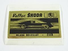 Rallye Škoda Mladá Boleslav - ČSSR - samolepka
