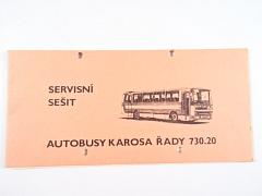 Karosa - servisní sešit - autobusy Karosa řady 730.20 - 1989
