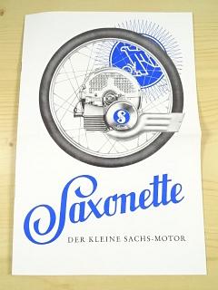 Saxonette - der kleine Sachs - Motor - 1939 - prospekt - Fichtel a Sachs - REPRINT