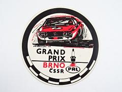 Grand Prix ČSSR Brno - PAL - samolepka - Vladimír Valenta