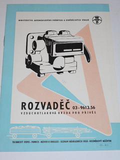 MAP - rozvaděč 03-9613.56 vzduchotlaková brzda pro přívěs - 1957