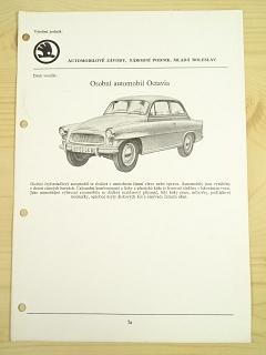 Škoda Octavia - katalogový list - 1965