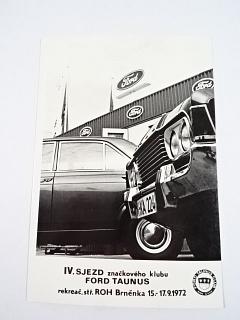 IV. sjezd značkového klubu Ford Taunus - rekreační středisko Brněnka 15. - 17. 9. 1972 - Ford Taunus Club AMK ČSSR - fotografie