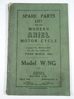 Ariel - Spare Parts list for the Modern Ariel Motor Cycle - 1944 - Model W/NG
