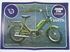 JAWA 210 Automatic - Babetta - prospekt - Mototechna - 1985