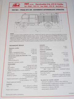 THT Polička - továrna hasicí techniky - Tatra, Praga, Liaz, Dennis Rapier, Scania, MAN, Avia - soubor prospektů