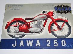 JAWA 250 ccm - pérák - FJ - 1947 - prospekt