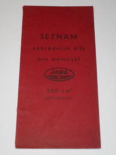 JAWA 250 ccm Duplex-Blok - seznam náhradních dílů - 1940