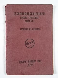 Praga Alfa - obsluha osobního vozu - 1925