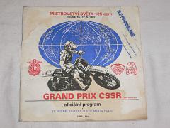 Holice - Mistrovství světa 125 ccm - 16. - 17. 5. 1987 - program