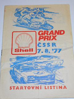 Grand Prix Brno - startovní listina - 7. 8. 1977