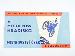 VI. motocross Hradisko - Mistrovství ČSSR - 5. července 1964 - AMK Vyškov