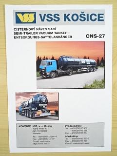 Liaz CNS-27 - cisternový náves sací - prospekt - 2001 - VSS Košice