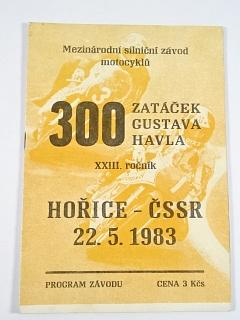 300 zatáček Gustava Havla - Hořice - 1983 - program