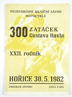 300 zatáček Gustava Havla - Hořice - 30. 5. 1982 - program