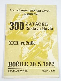 300 zatáček Gustava Havla - Hořice - 30. 5. 1982 - program