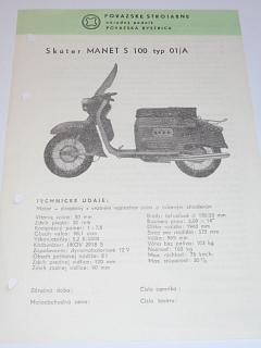 Manet S 100 typ 01/A - skúter - 1962 - prospekt - Považské strojárne, n. p., Považská Bystrica