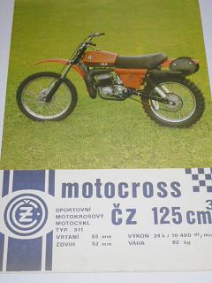 ČZ 125 typ 511 motocross - prospekt