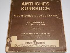 Amtliches Kursbuch Westliches Deutschland Winterfahrplan 8. 10. 1950 - 19. 5. 1951 - Deutsche Bundesbahn