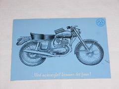 JAWA 250 ccm  pro švédskou armádu - pohlednice