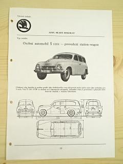 Škoda 1201 station-wagon - katalogový list - 1960