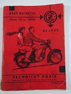 ČZ 125, 175, 250 - 1965 - technický popis, návod k obsluze a udržování