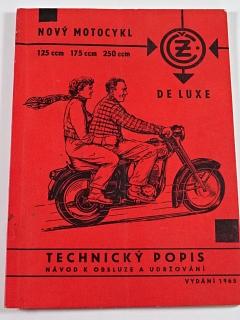 ČZ 125, 175, 250 - 1965 - technický popis, návod k obsluze a udržování