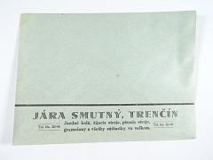 Jára Smutný, Trenčín - jízdní kola, šicí stroje - firemní obálka