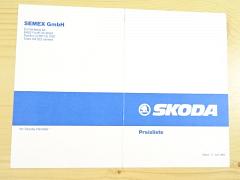Škoda 105, 120, Coupe - Preisliste - 1982 - prospekt