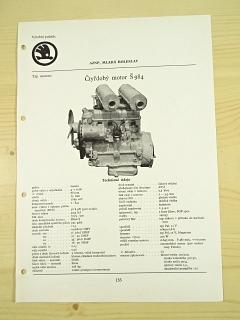 Škoda - čtyřdobý motor - Š 984 - katalogový list - 1960 - AZNP Mladá Boleslav - Škoda Felicia