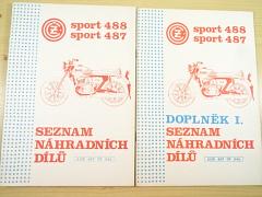 ČZ Sport 125/488, 175/487 - seznam náhradních dílů + doplněk I. - 1987