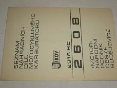 Jikov 2916 HC - seznam náhradních dílů - ČZ 125 A, B - 1968