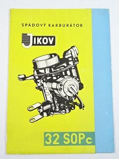 Jikov - spádový karburátor Jikov 32 SOP c - prospekt - 1962 - Škoda Octavia, Felicia...