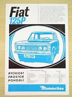 FSO - Fiat 125 P - Mototechna - prospekt