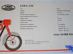 JAWA 250 typ 559/02 - prospekt - leták - Mototechna