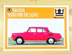 Škoda 1000 MB de luxe - Mototechna - prospekt