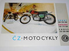 ČZ motocykly - sport - enduro - cross - 1973 - prospekt