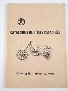 ČZ 250/980, ČZ 360/969/01 - catalogue de piéces détachées