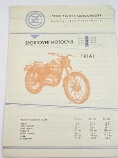 ČZ 125 typ 473-04, ČZ 175 typ 470-04, ČZ 250 typ 475-04 - sportovní motocykl trial - prospekt