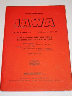 JAWA 250/11, 350/18 - 1953 - description, instructions de conduite et d´entretien - pérák