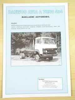 Daewoo Avia A 75/80 4 x 4 - prospekt - Vojenský opravárenský podnik 081 Přelouč
